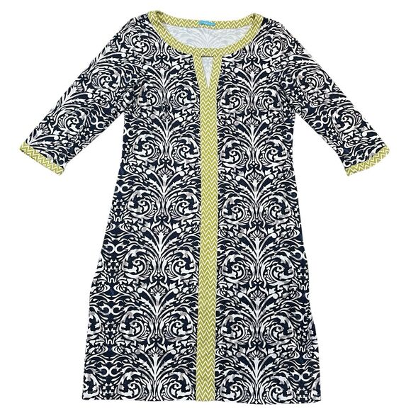 J. McLaughlin Catalina Cloth Dress Women's Size Large Front Keyhole Preppy - Picture 12 of 12